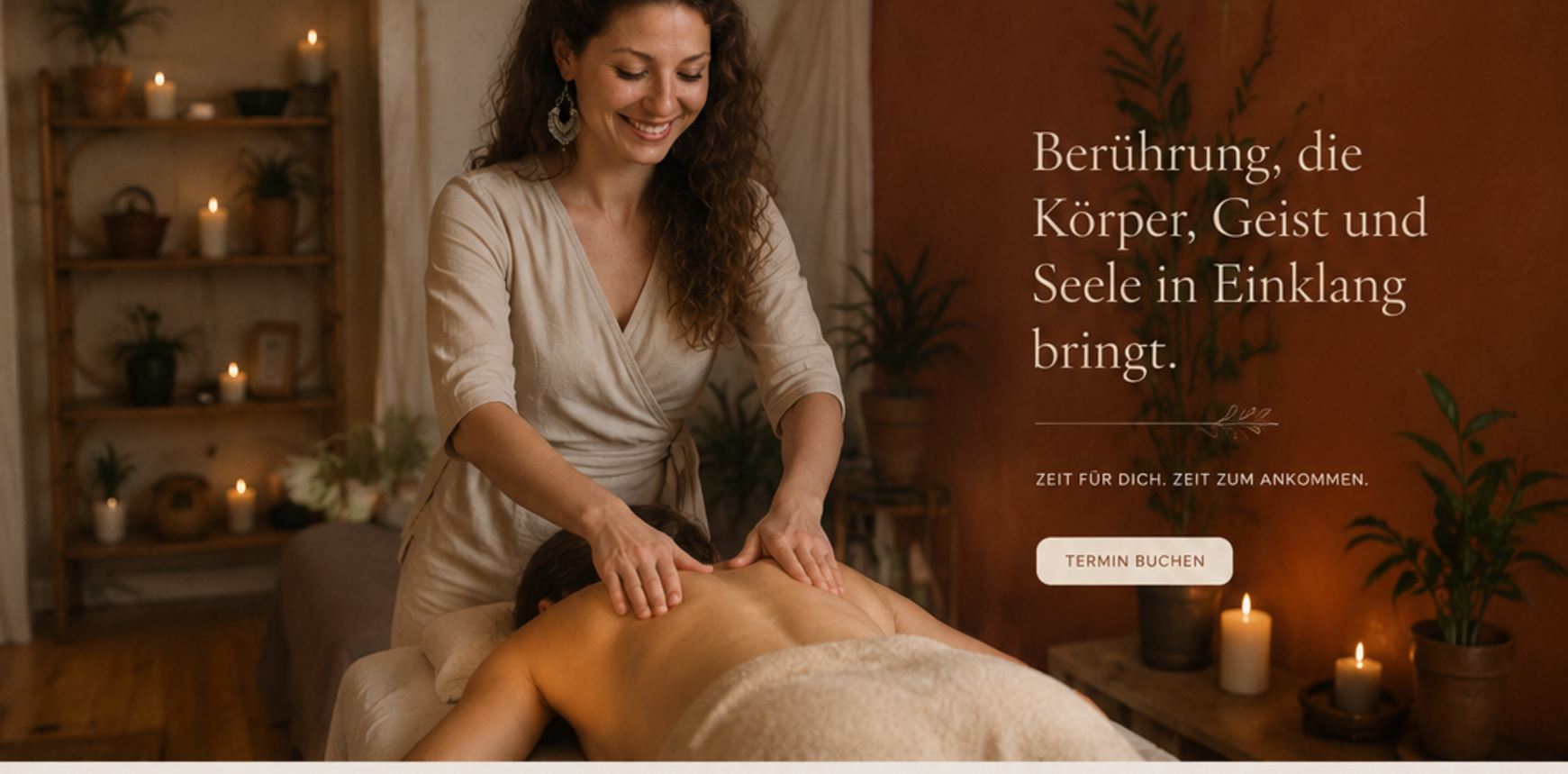 Aylin Gromoll bei einer Massagebehandlung